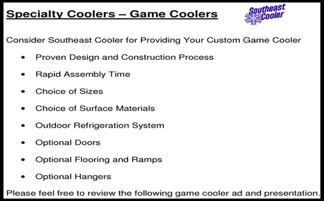 Specialty Coolers